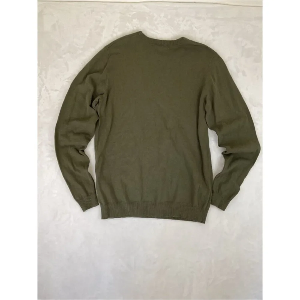 Fashion Nova NovaMen Mens Medium Olive Green Crewneck Pullover Sweater Knit M